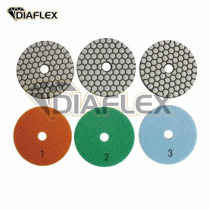 Almohadillas de vertido hexagonales blancas secas y húmedas de 7 pasos