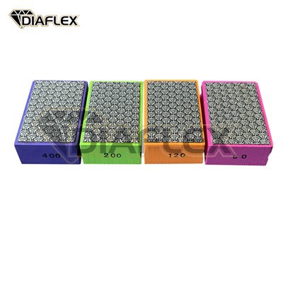 Almohadilla de pulido manual galvanizada con diamante